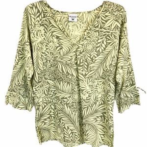 Columbia V-Neck Cotton Bell Sleeve Tunic Top Women’s S